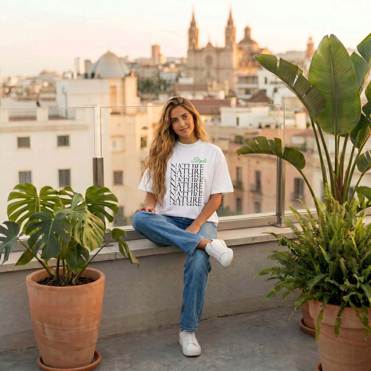 ARPOA Natural Oversized Tee