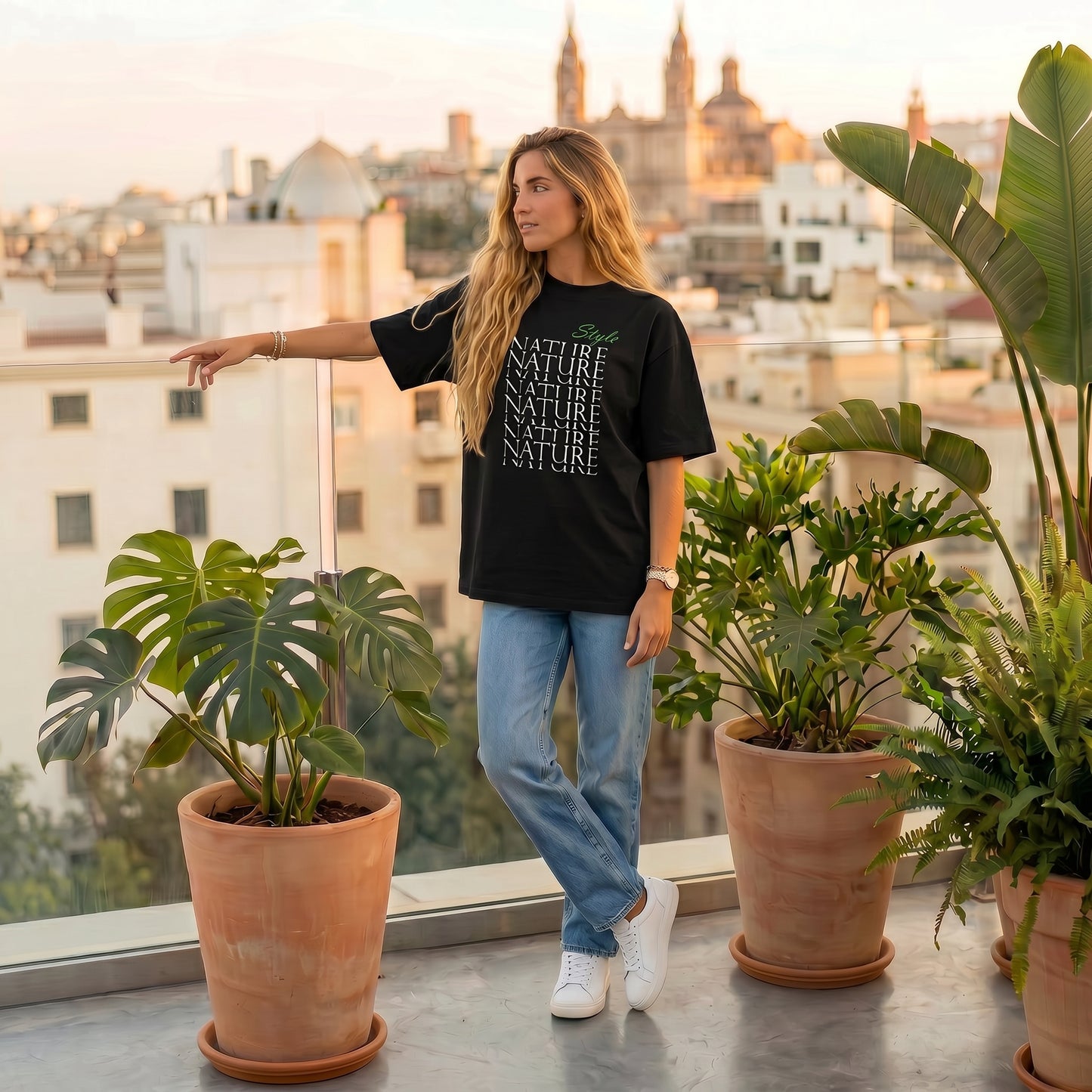 ARPOA Natural Oversized Tee