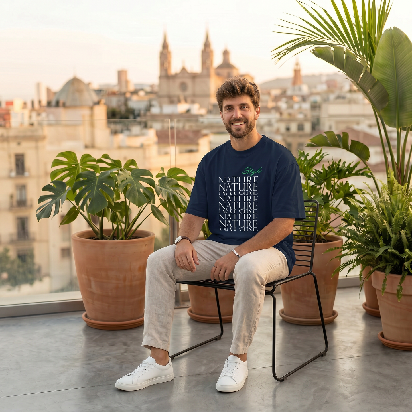 ARPOA Natural Oversized Tee