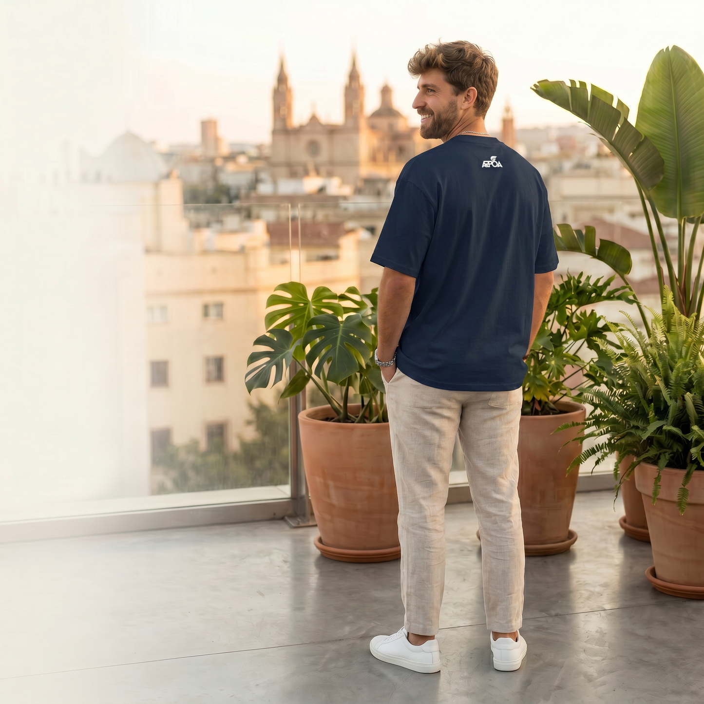 ARPOA Natural Oversized Tee