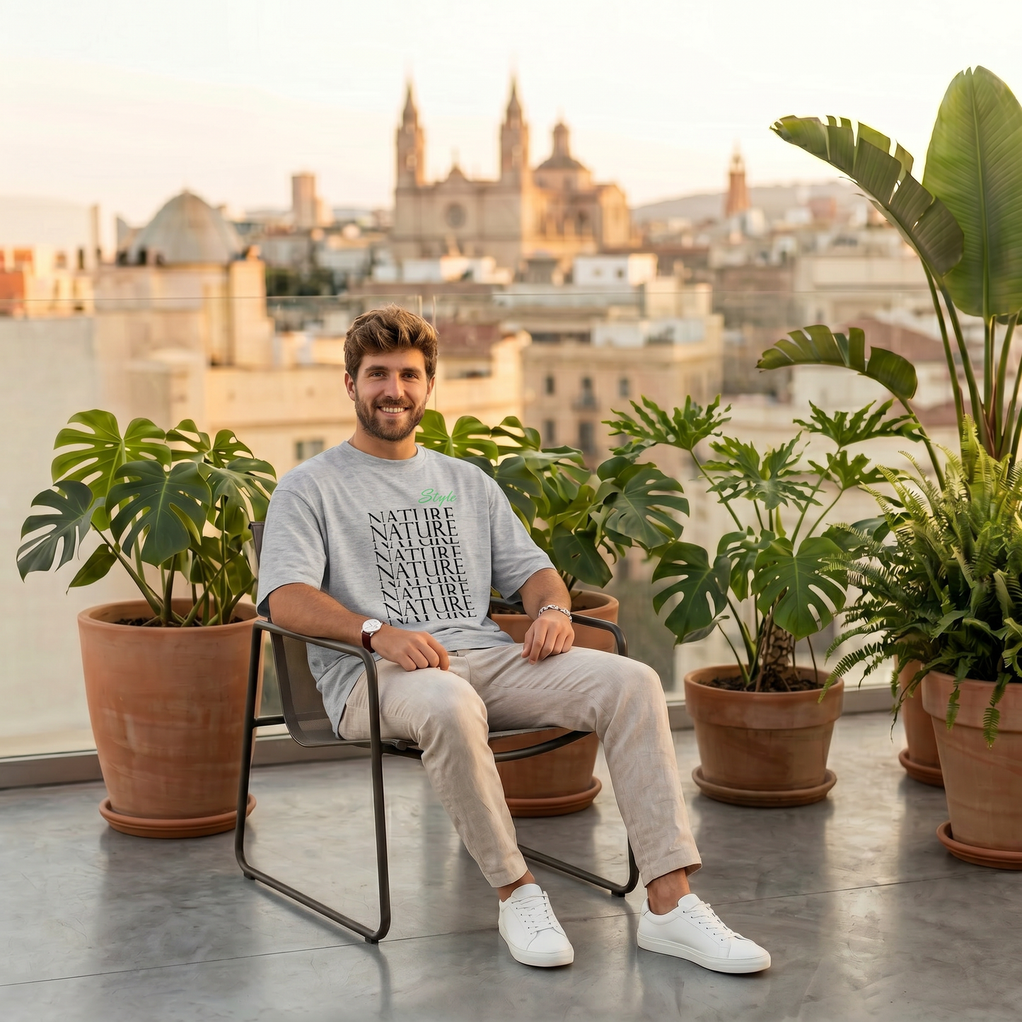 ARPOA Natural Oversized Tee