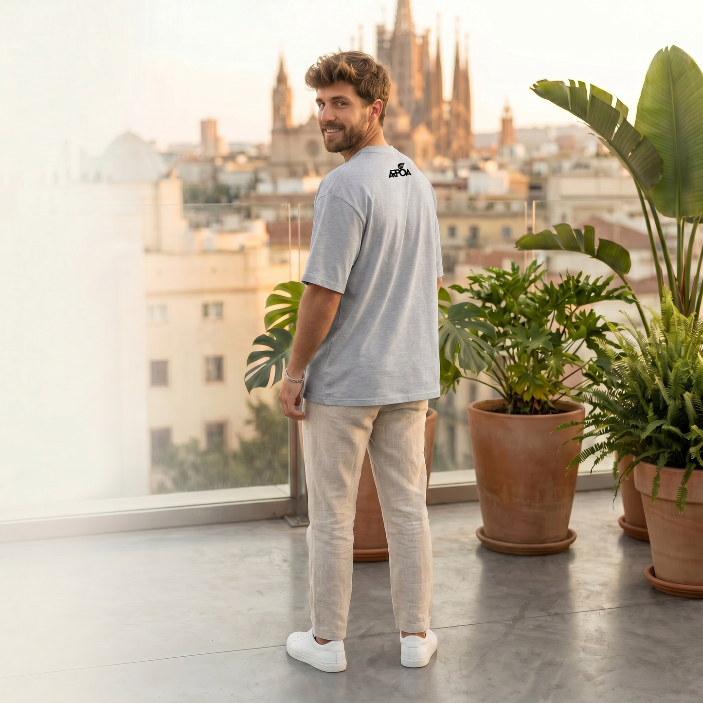 ARPOA Natural Oversized Tee