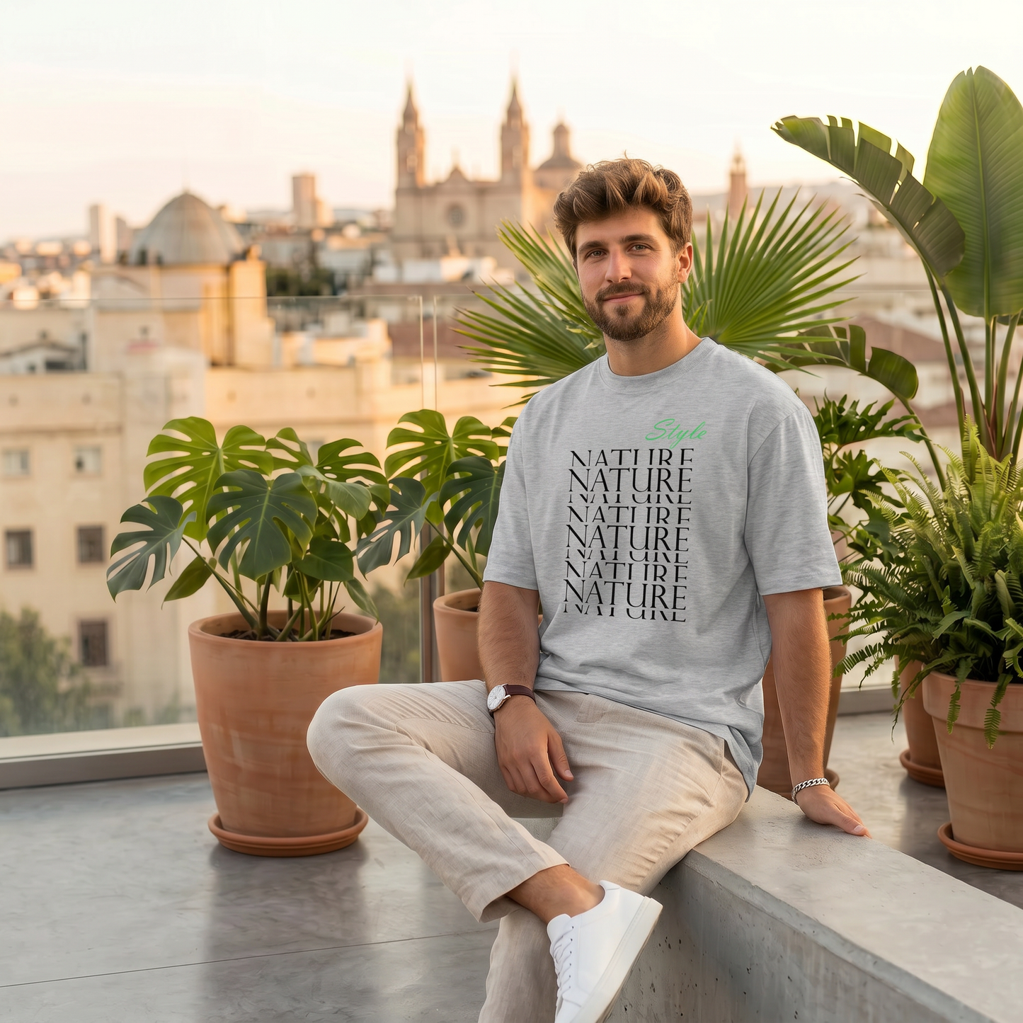 ARPOA Natural Oversized Tee